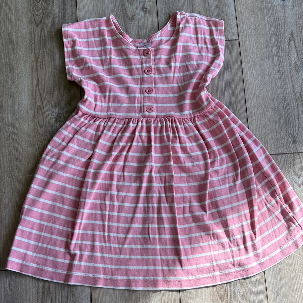 Hanna Andersson Pink and White Striped Dress